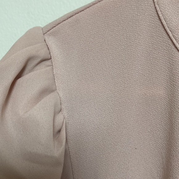 I N C  Womens Keyhole Puff sleeve Blouse Pale Mauve Size XL - Picture 4 of 5